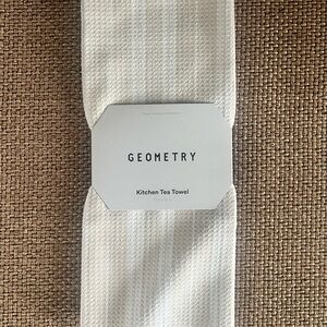 Geometry White Kitchen Tea Towel